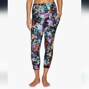 RBX | Women's Multicolor Garden Joy Power Hold High-Waist Floral 7/8 21"Leggings